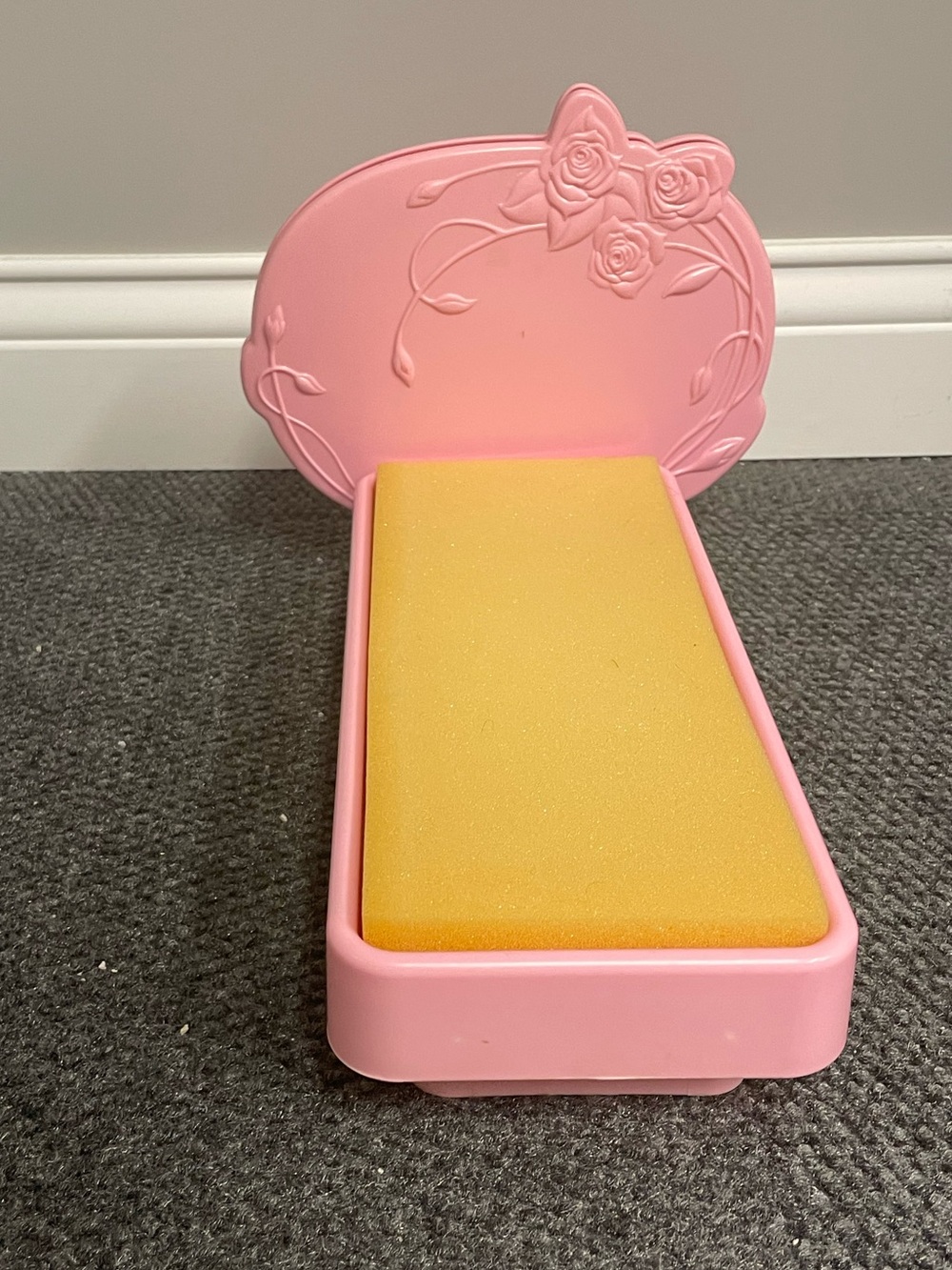 BARBIE 1987 Sweet Roses Ribbons & Roses Bed Pink Mattel Bed Vintage 80s Bedroom